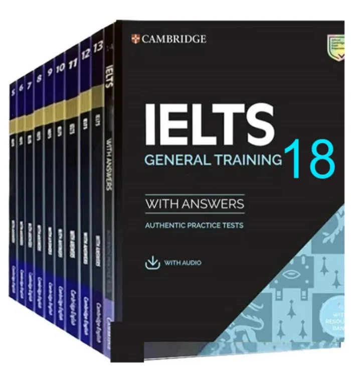 Cambridge English  Ielts General Training 18 Books Set With Audio Qr Code