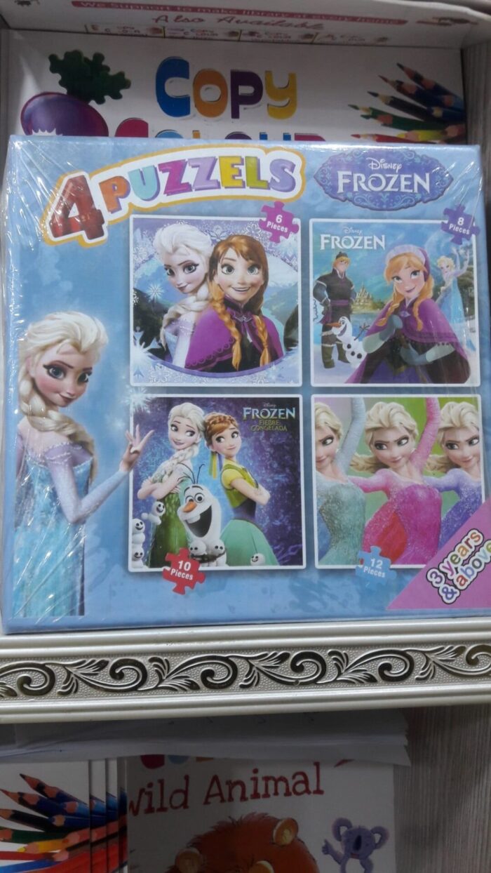 4 Puzzels _Disney Frozen For Kids (Puzzles)