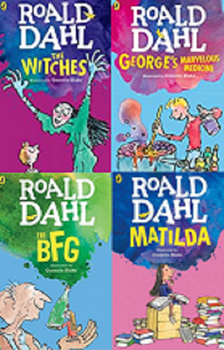 e100d7c32653e7ccbedbe5c3a9e86441.png Set Of 4 Books By Roald Dahl (Book 1,2,3,4) - Image 1