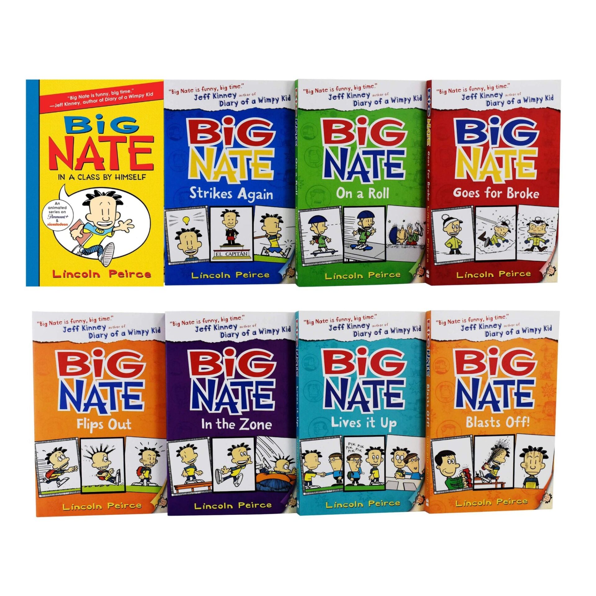 S0f0b550cb6b24039986d6c1453f14af4B.jpg Big Nate Books By Lincoln Pierce 8 Books Set Premium Quality - Image 1