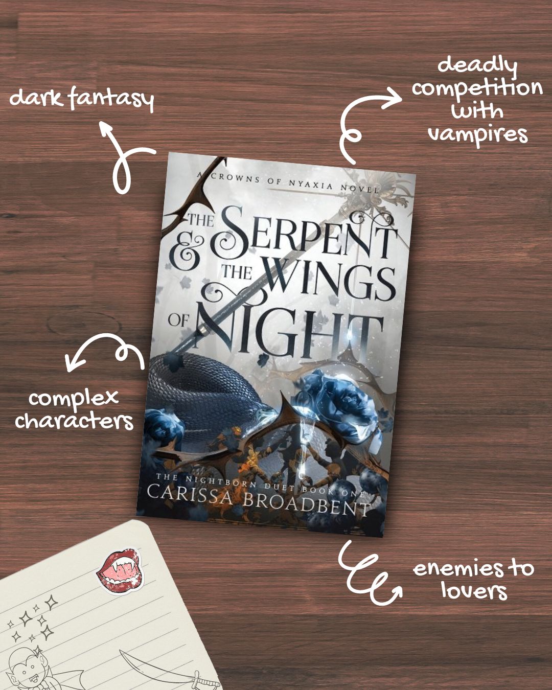 Sd33b470b5b0245aa95337b9b46e52d8av.jpg The Serpent And The Wings Of Night By Carissa Broadbent - Image 1